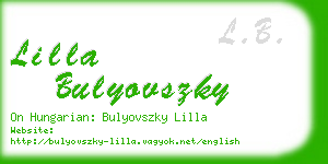 lilla bulyovszky business card